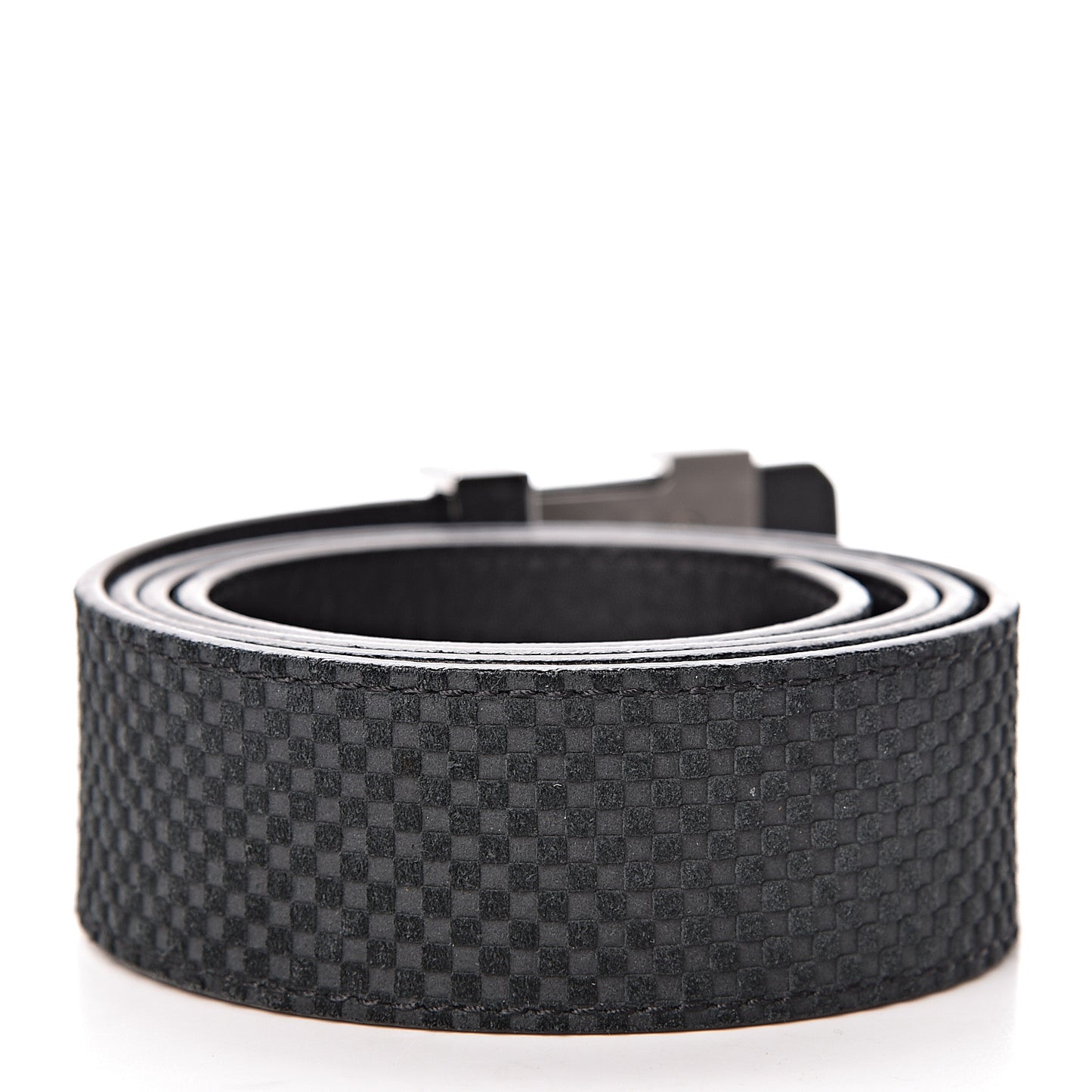 Suede Calfskin Mini Damier 40mm LV Initiales Belt 100 40 Black