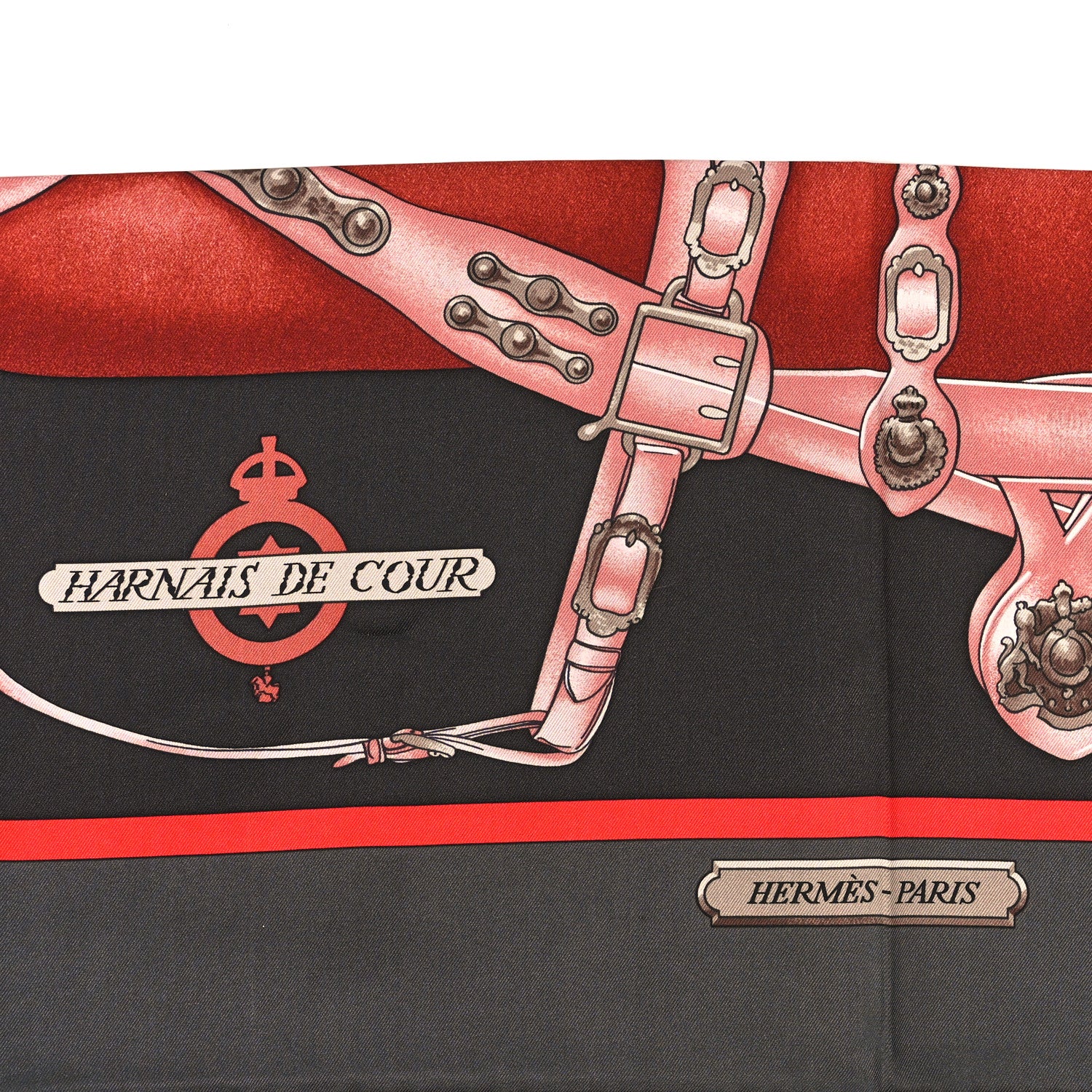 Hermes Silk Harnais De Cour Scarf 90 2 of 3