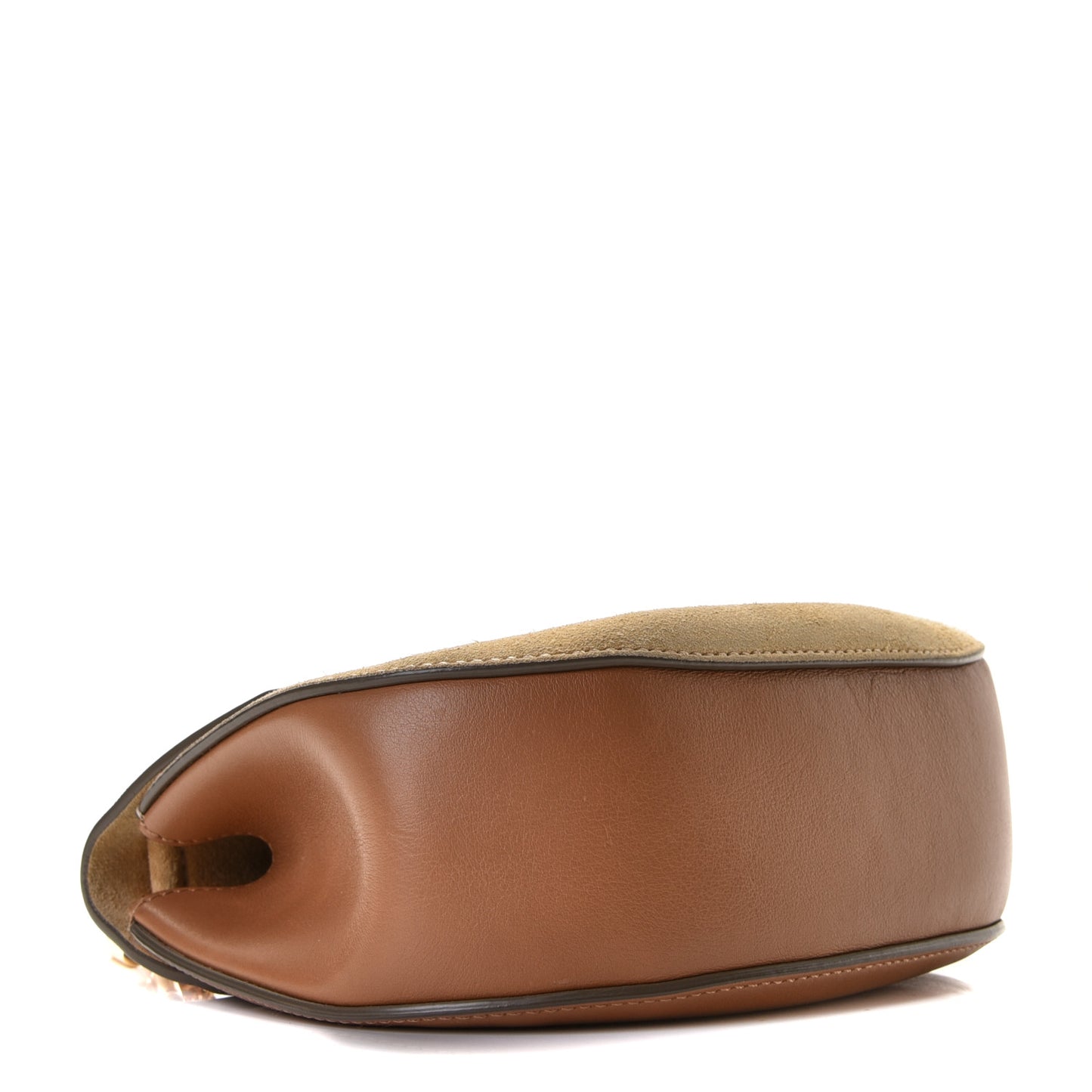 Suede Smooth Calfskin Drew Shoulder Bag Milky Coffee