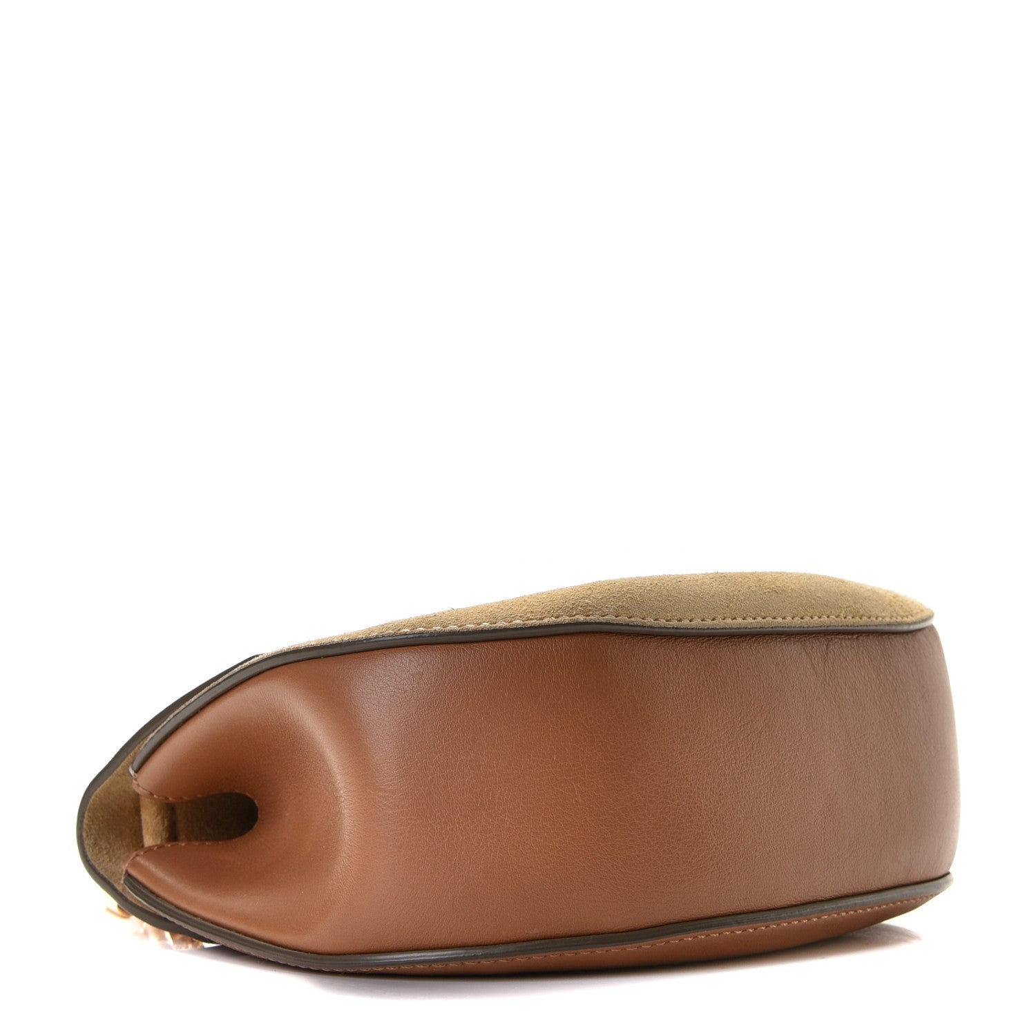 Chloe Suede Smooth Calfskin Drew Shoulder Bag Milky Coffee 4 of 10