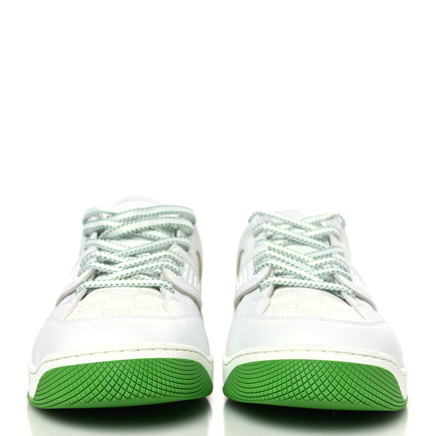 Gucci Demetra GG Supreme Basket Low Top Sneakers 9 Great White Green 2 of 10