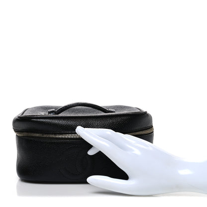 Chanel Caviar CC Vanity Cosmetic Case Black 2 of 7