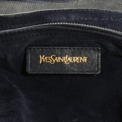 Saint Laurent Leather Lizard Embossed Muse Two Blue 6 of 9
