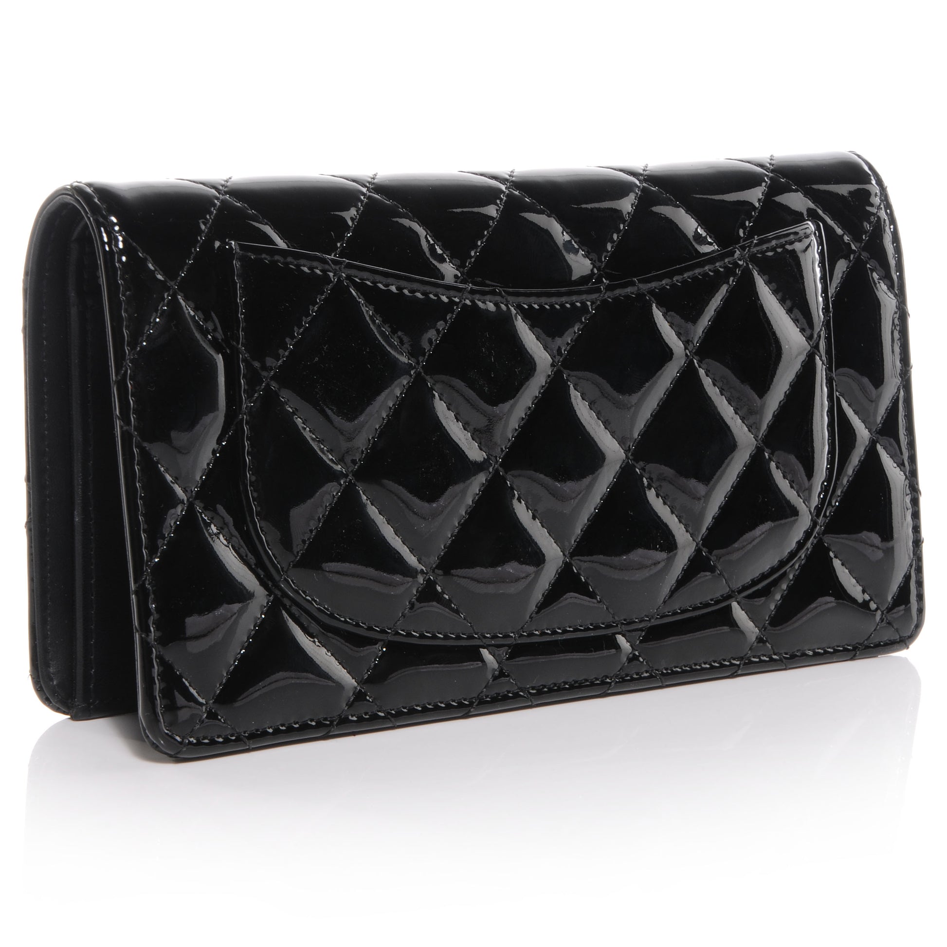 Chanel Patent Yen Wallet Black 3 of 8
