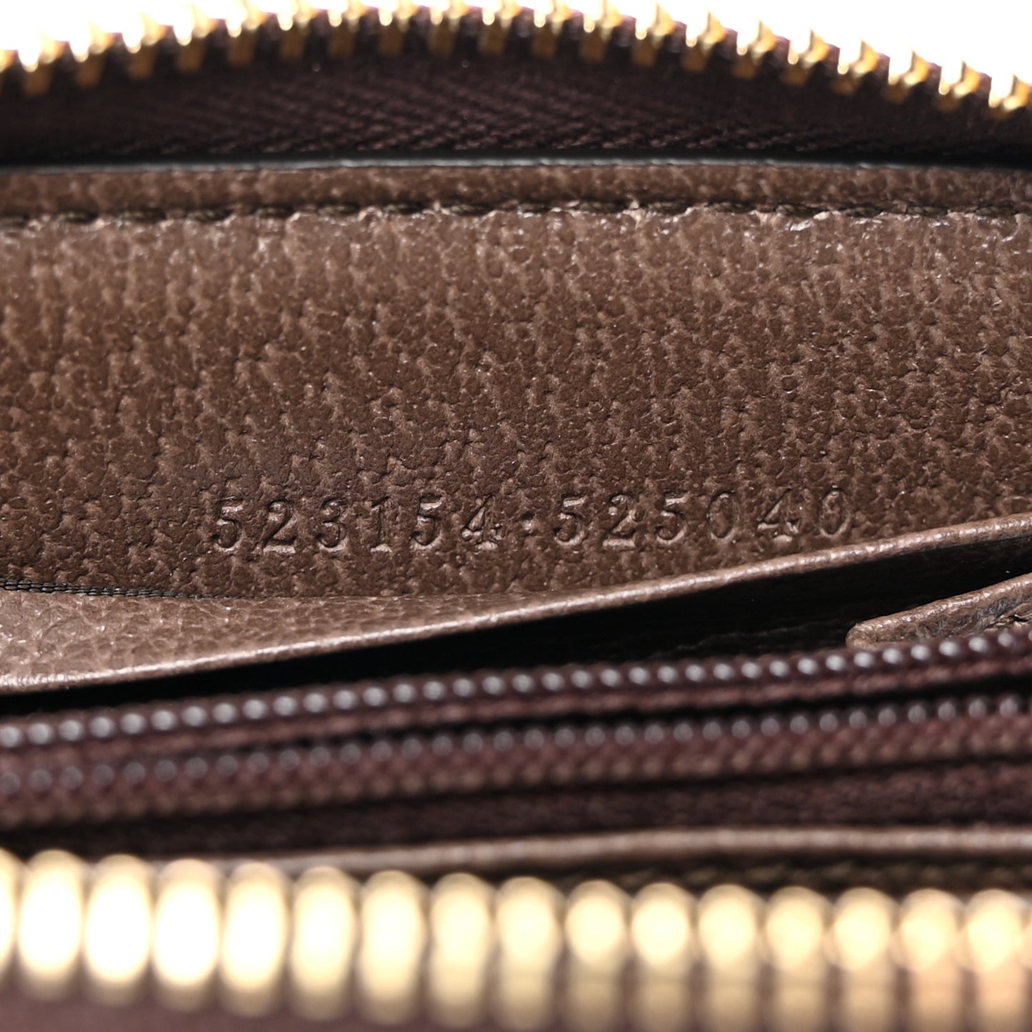 GG Supreme Monogram Web Ophidia Zip Around Wallet Brown