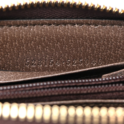 Gucci GG Supreme Monogram Web Ophidia Zip Around Wallet Brown 7 of 9