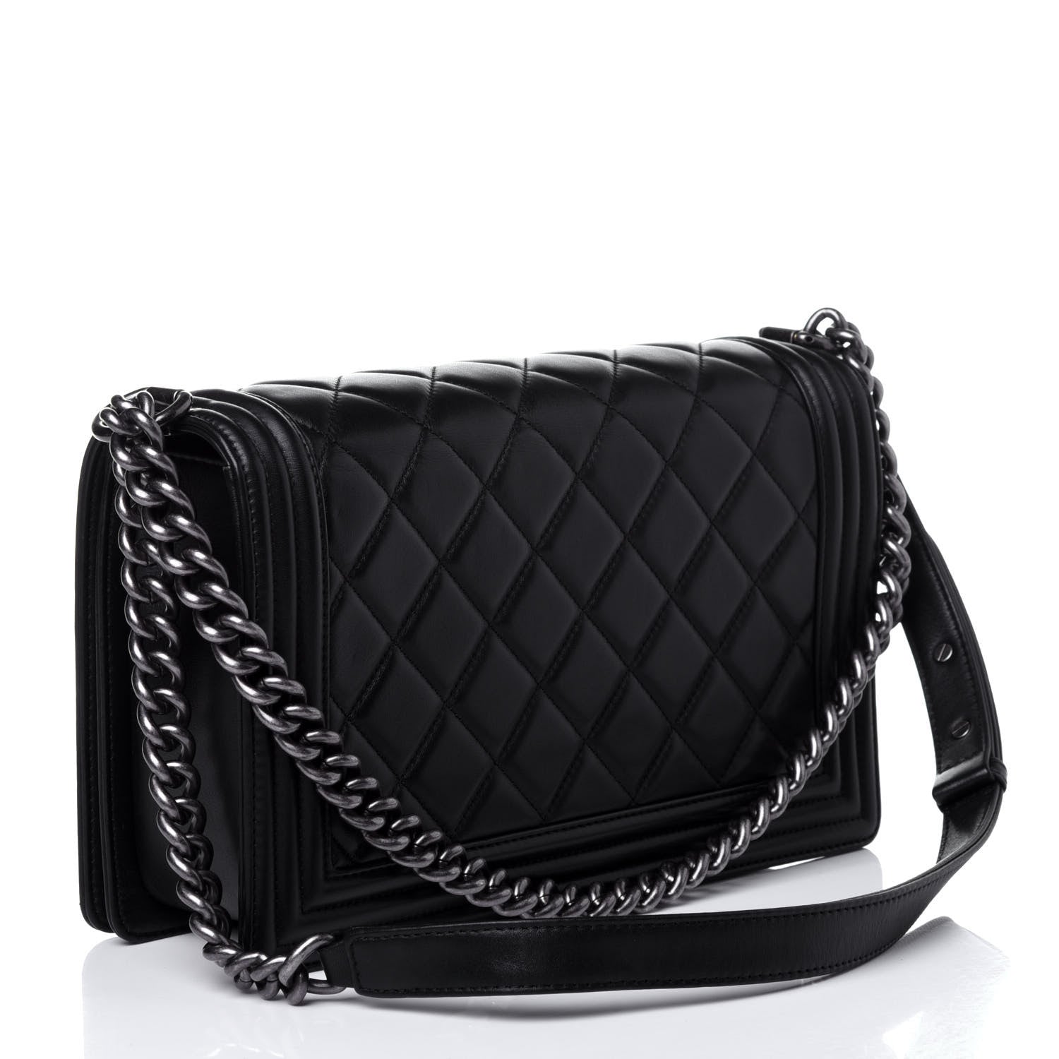 Chanel Calfskin Quilted New Medium Boy Flap Black 3 of 12