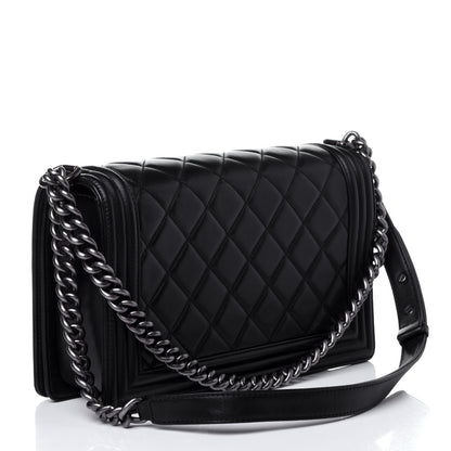 Chanel Calfskin Quilted New Medium Boy Flap Black 3 of 12