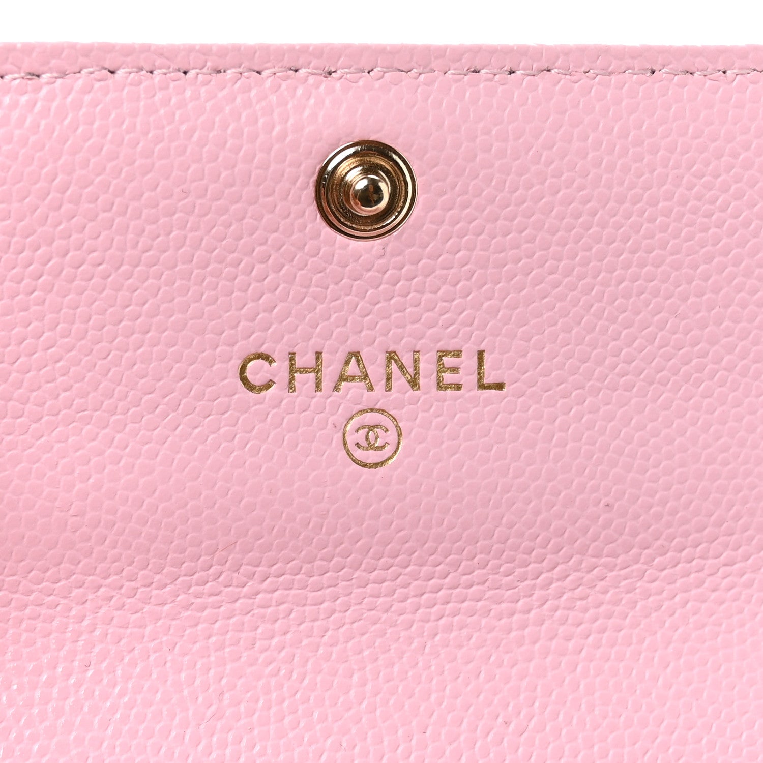 Chanel Caviar Quilted CC Flap Card Holder Pink 6 of 8