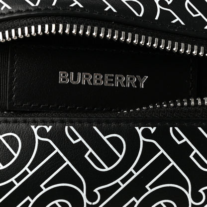 Burberry Calfskin Monogram Washbag Black White 6 of 8