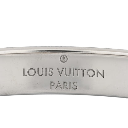 Louis Vuitton Brass Palladium Plated Nanogram Cuff M Silver 4 of 6
