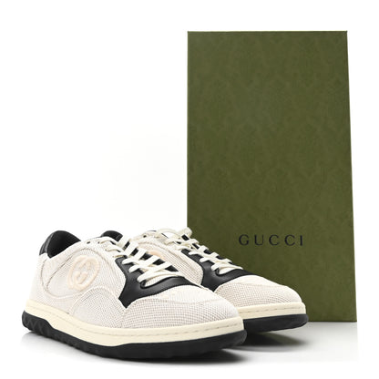 Gucci Canvas Calfskin Mens Mac80 Sneakers 8.5 Natural Black 10 of 10