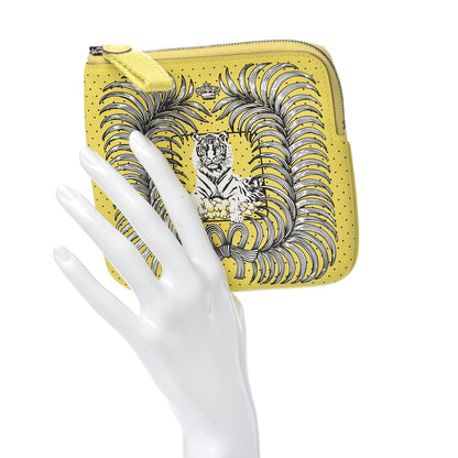 Hermes Swift Tigre Royal Bandana Carre Pocket Pouch Lime 2 of 7
