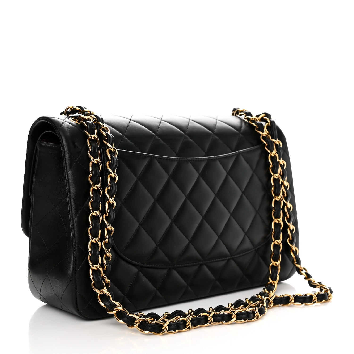 Chanel Lambskin Quilted Jumbo Double Flap Black 3 of 11