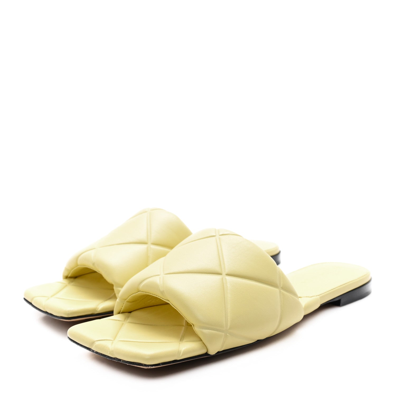 Bottega Veneta Nappa Quilted Rubber Lido Flat Sandals 40 Moon Beam 4 of 8