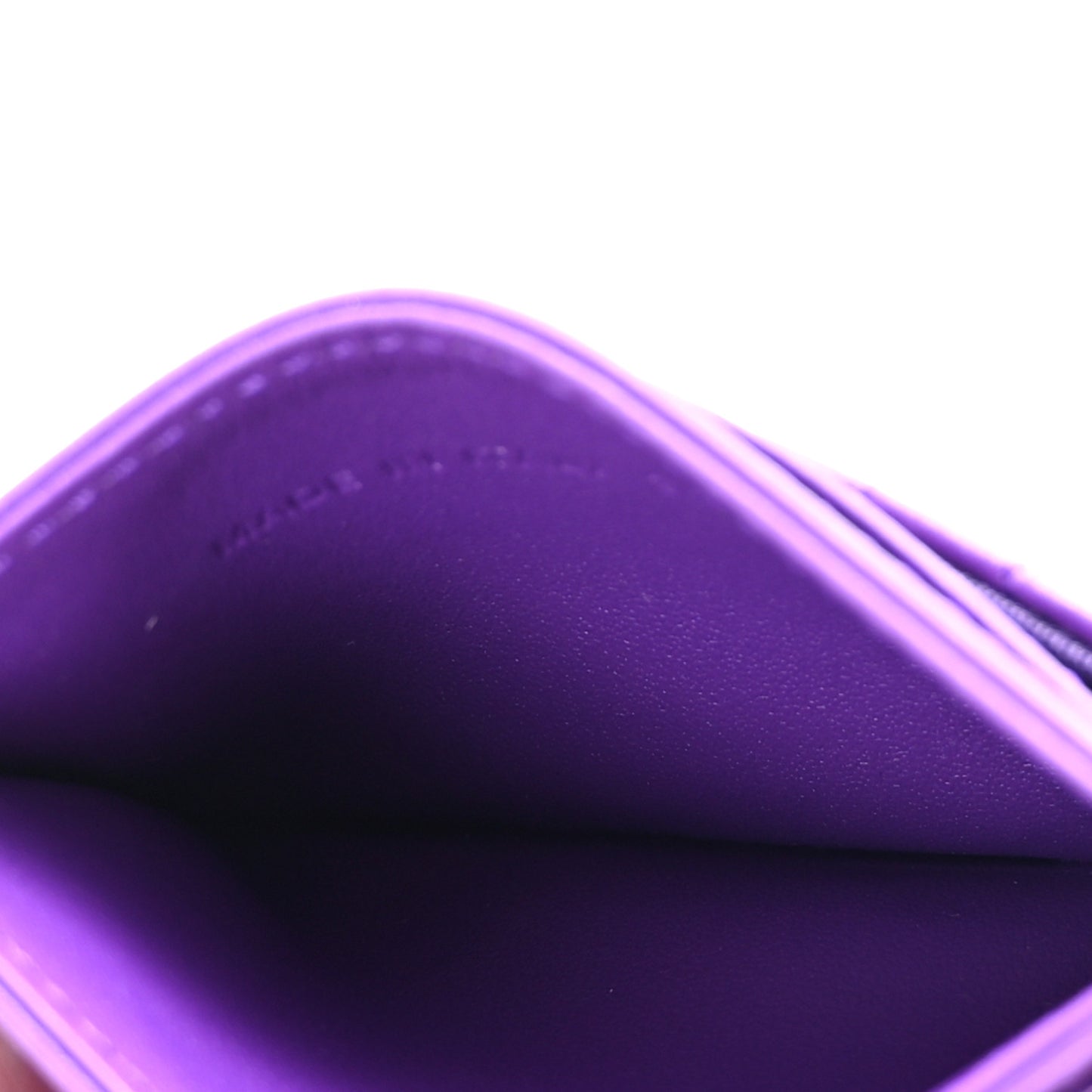 Lambskin Cannage Lady Dior Card Holder Purple