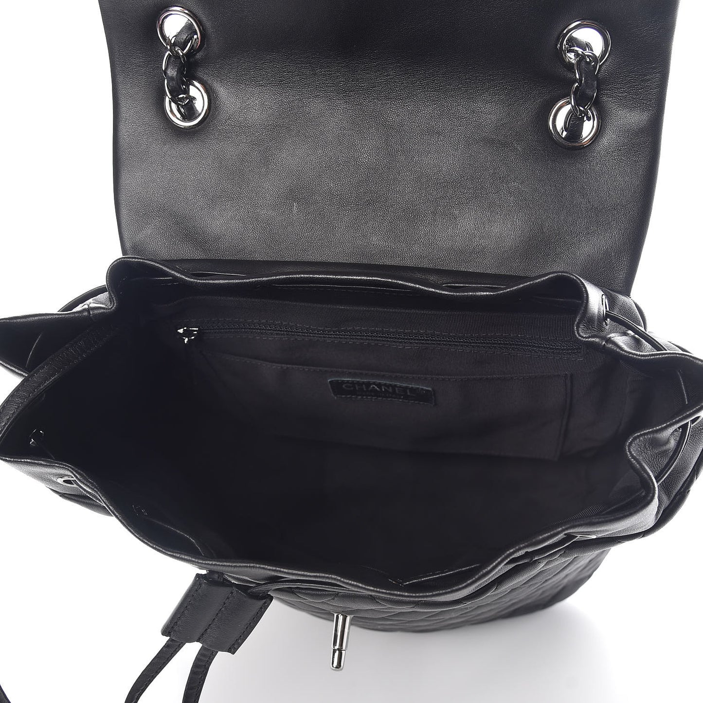 Lambskin Quilted Large Urban Spirit Backpack Black