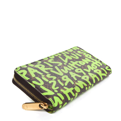 Louis Vuitton Monogram Graffiti Zippy Wallet Green 4 of 8