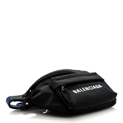 Balenciaga Sport Nylon Logo Embroidered Small Wheel Beltpack Black 4 of 8