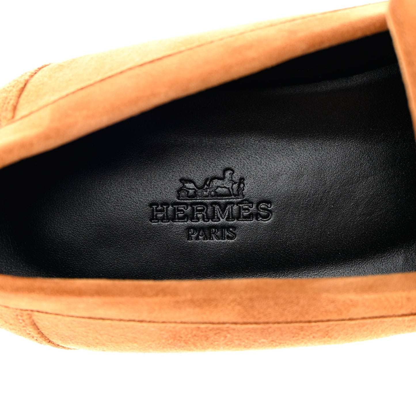 Suede Goatskin Womens Faubourg Loafers 37.5 Naturel