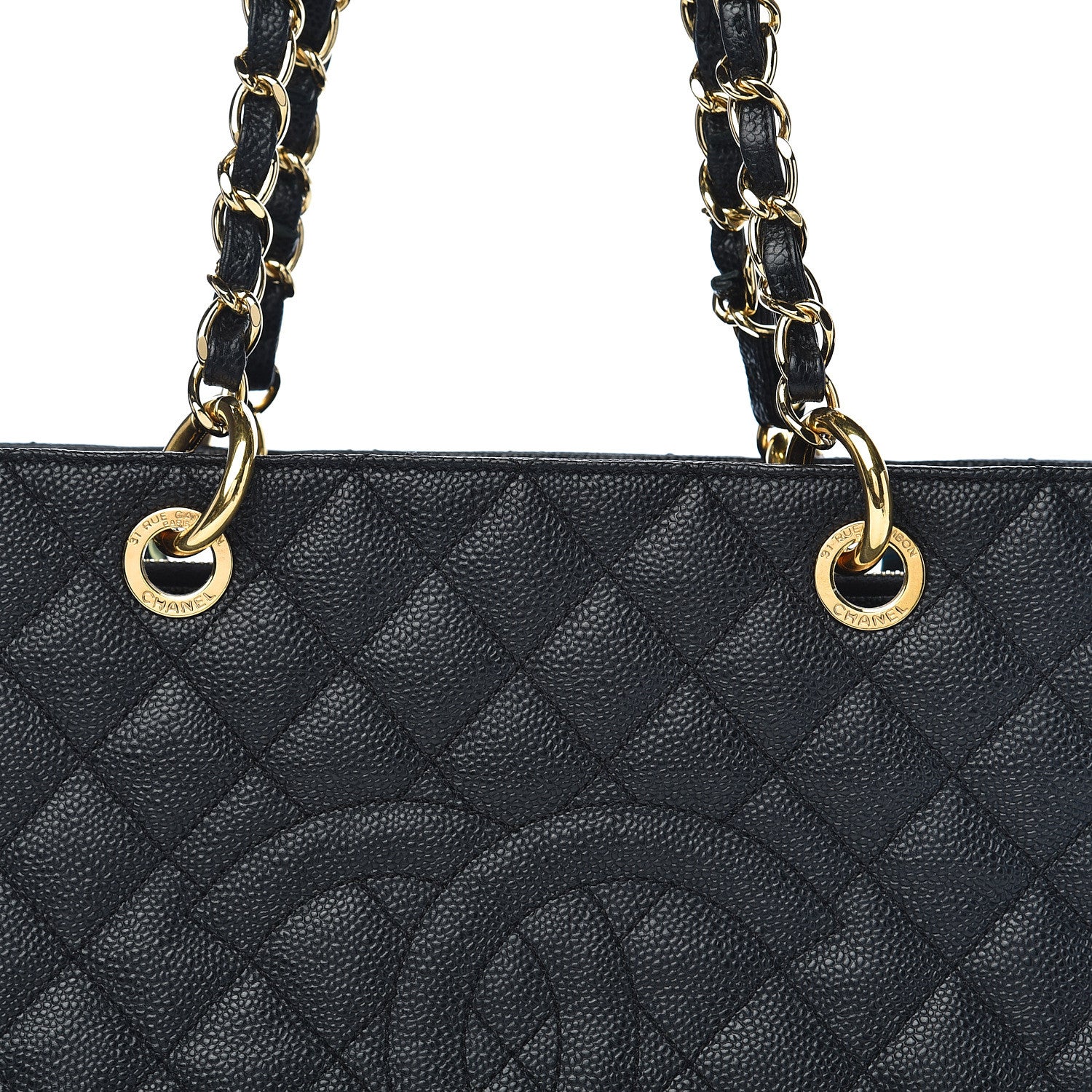 Chanel Caviar Quilted Grand Shopping Tote GST Black 11 of 11