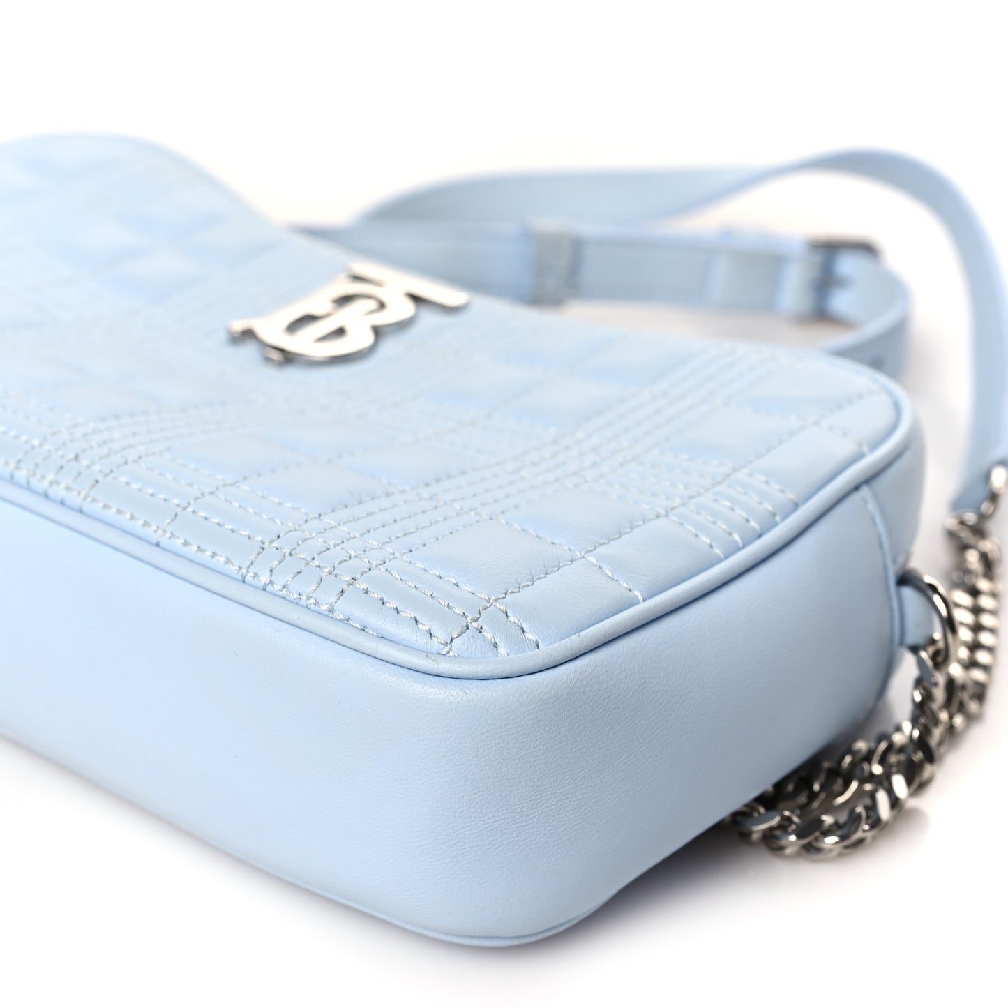 Lambskin Quilted Mini Lola Camera Bag Pale Blue