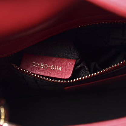 Christian Dior Lambskin Cannage Mini Lady Dior Red 8 of 9