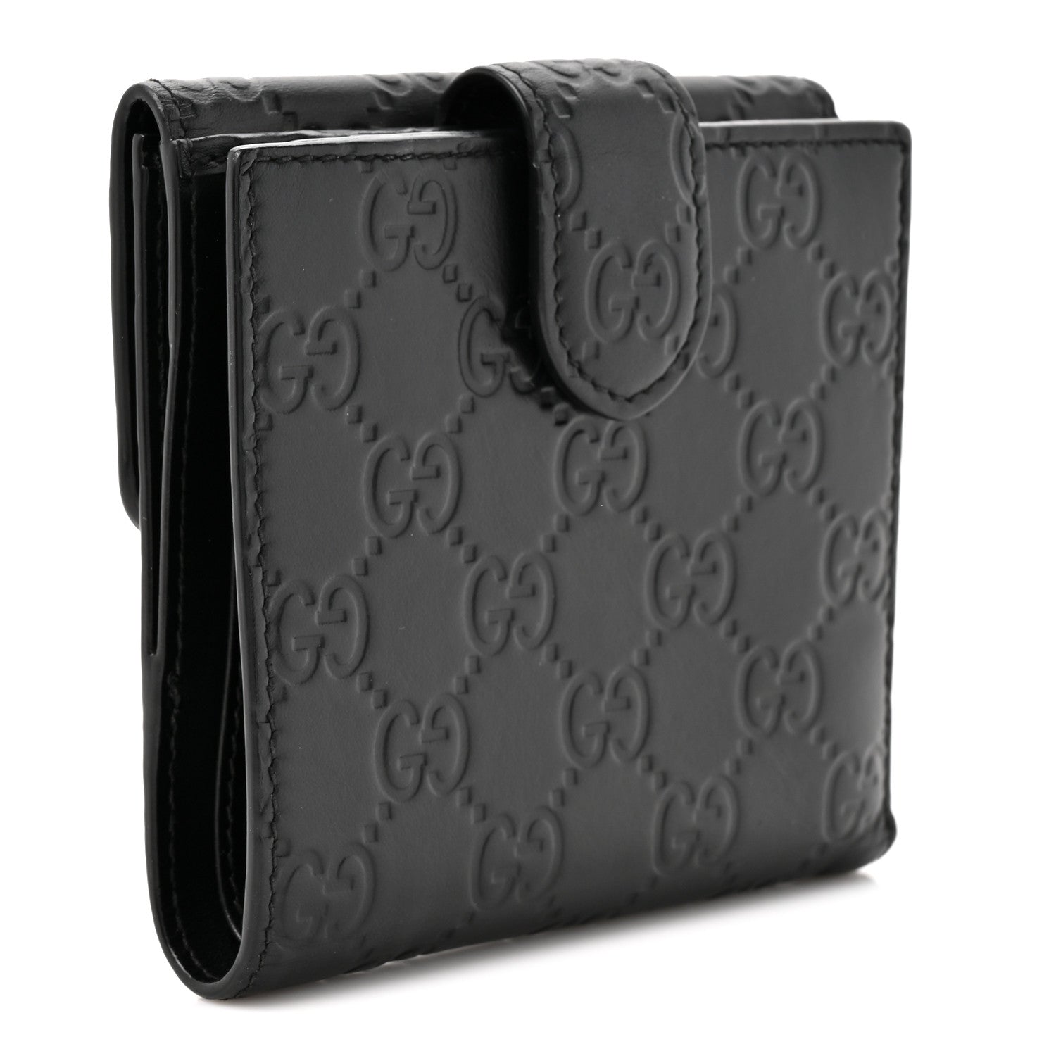 Gucci Guccissima Interlocking G French Wallet Black 3 of 7