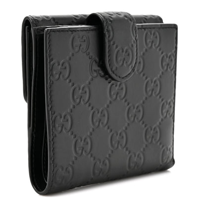 Gucci Guccissima Interlocking G French Wallet Black 3 of 7