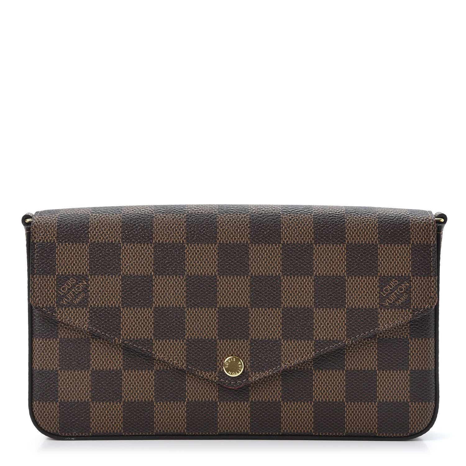 Louis Vuitton Damier Ebene Pochette Felicie Chain Wallet 1 of 10