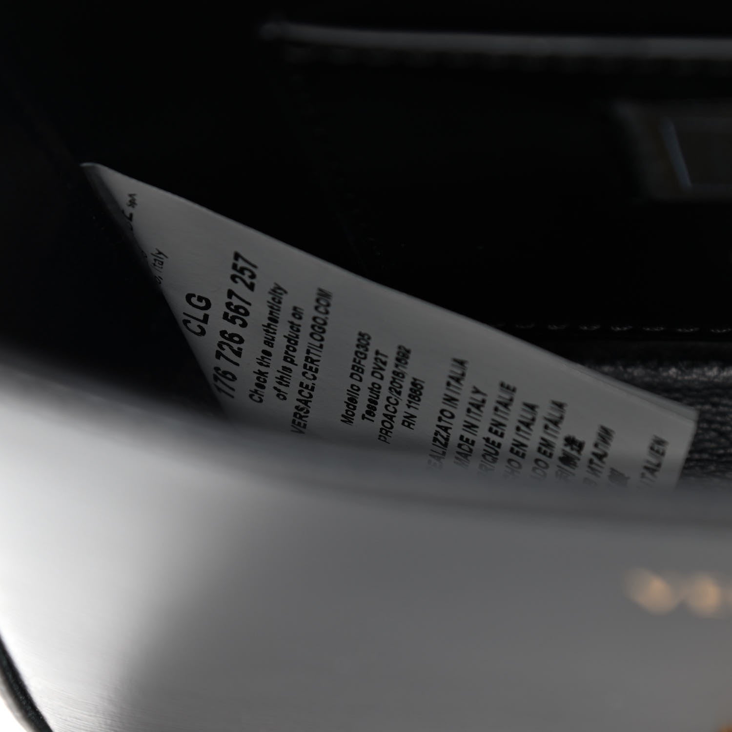 Versace Calfskin Medallion Tribute Shoulder Bag Black 7 of 11