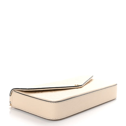 Louis Vuitton LOUIS VUITTON Empreinte Pochette Felicie Chain Wallet Cream 5 of 10
