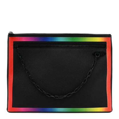Louis Vuitton Taiga Rainbow Pochette A4 Black 1 of 7