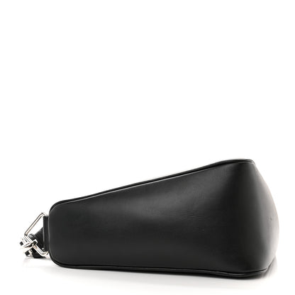 Prada Softy Calfskin Triangle Shoulder Bag Black 4 of 9
