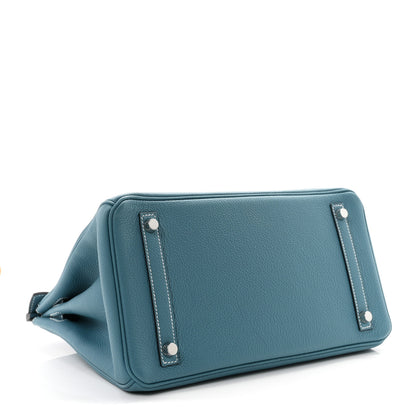 Hermes Togo Birkin 30 New Bleu Jean 4 of 10