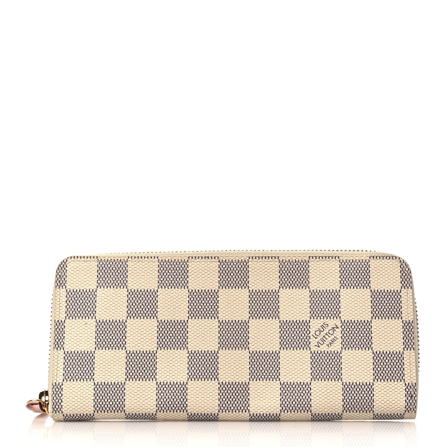Louis Vuitton Damier Azur Clemence Wallet Rose Ballerine 1 of 6