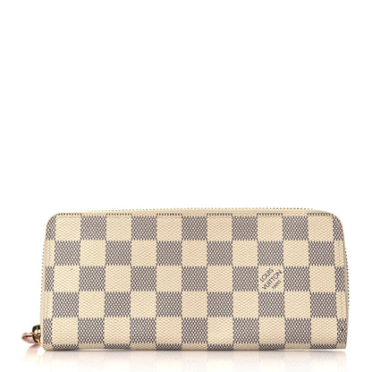 Louis Vuitton Damier Azur Clemence Wallet Rose Ballerine 1 of 6