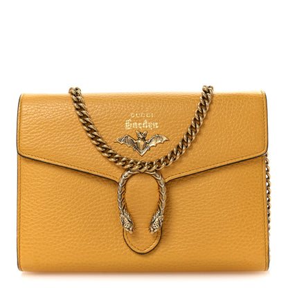 Gucci Calfskin Garden Dionysus Chain Wallet Yellow 1 of 14