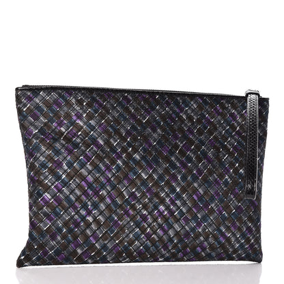 Bottega Veneta Satin Intrecciato Ayers Clutch Multicolor 3 of 10
