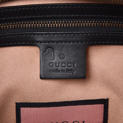 Gucci Calfskin Matelasse GucciGhost Medium GG Marmont Chain Shoulder Bag Black New Acquamarine 6 of 8