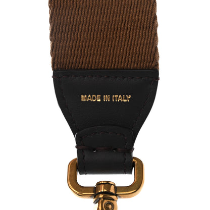 Fendi Ribbon Vitello Century FF 1974 Flat Studded Strap You Fango Marrone Ebano 4 of 4