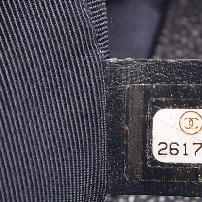 Chanel Metallic Caviar Quilted Chevron New Medium Boy Flap Navy 8 of 13