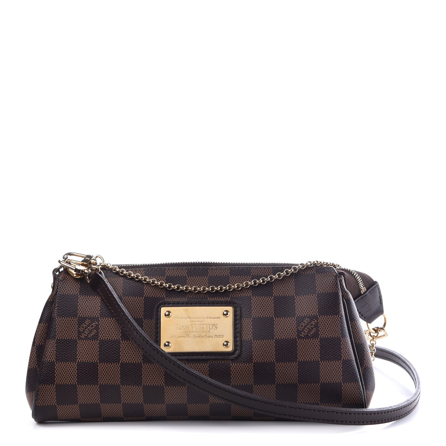Louis Vuitton Damier Ebene Eva Clutch 1 of 13