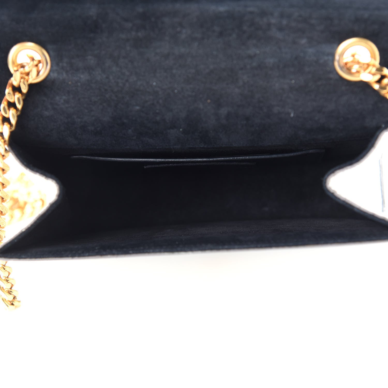Saint Laurent Metallic Calfskin Small Classic Monogram Kate Tassel Satchel Silver 5 of 10