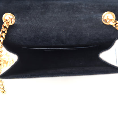 Saint Laurent Metallic Calfskin Small Classic Monogram Kate Tassel Satchel Silver 5 of 10