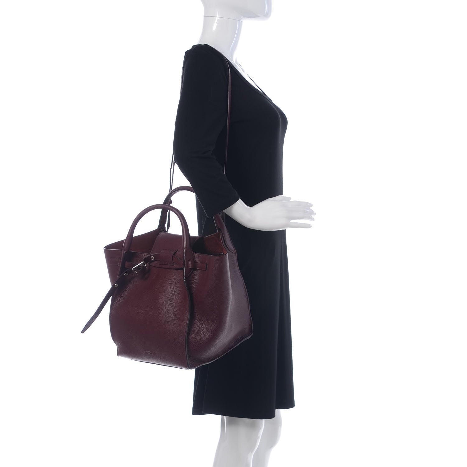Celine Supple Grained Calfskin Small Big Bag Wine 2 of 12