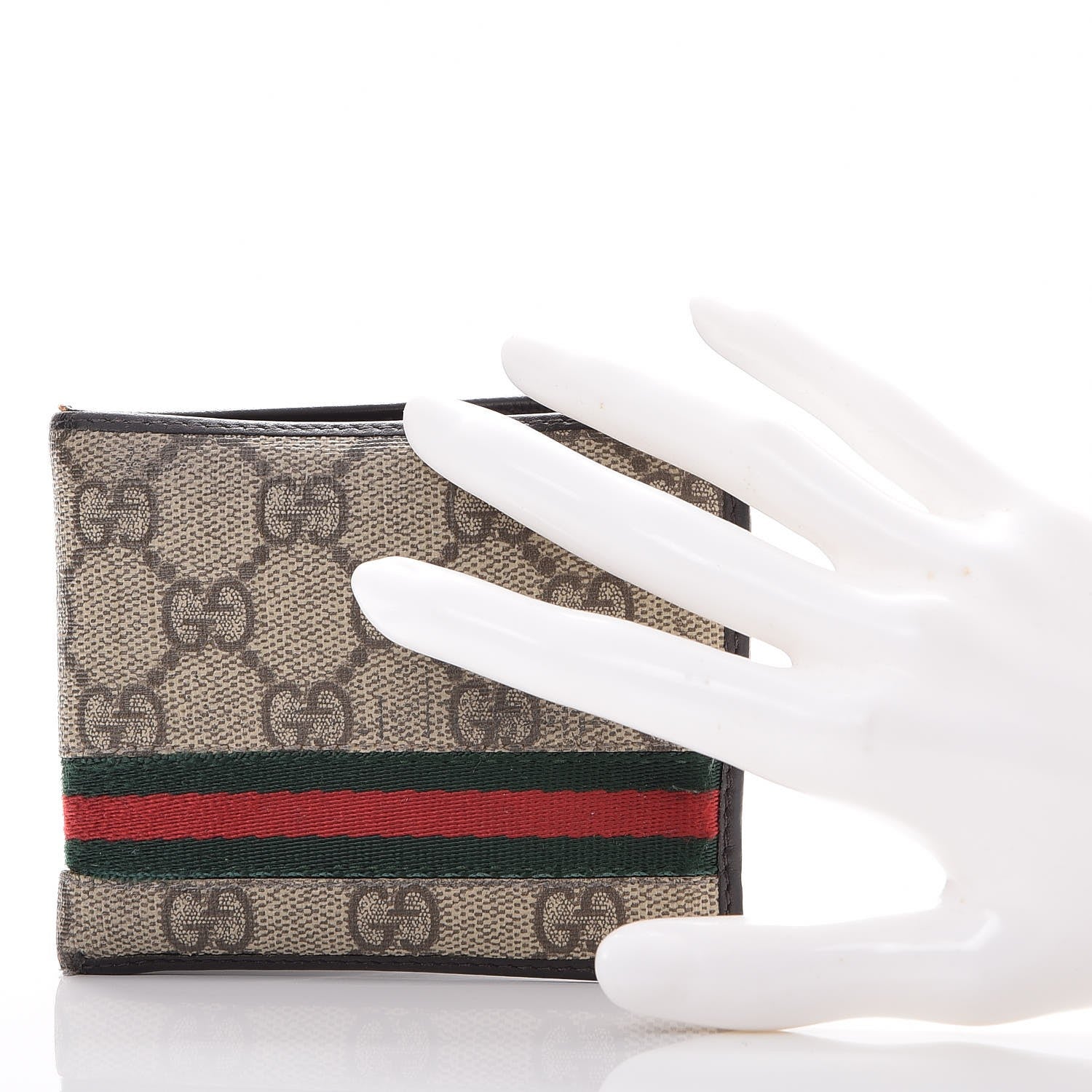 Gucci GG Plus Monogram Web Bi-Fold Wallet Dark Brown 2 of 10