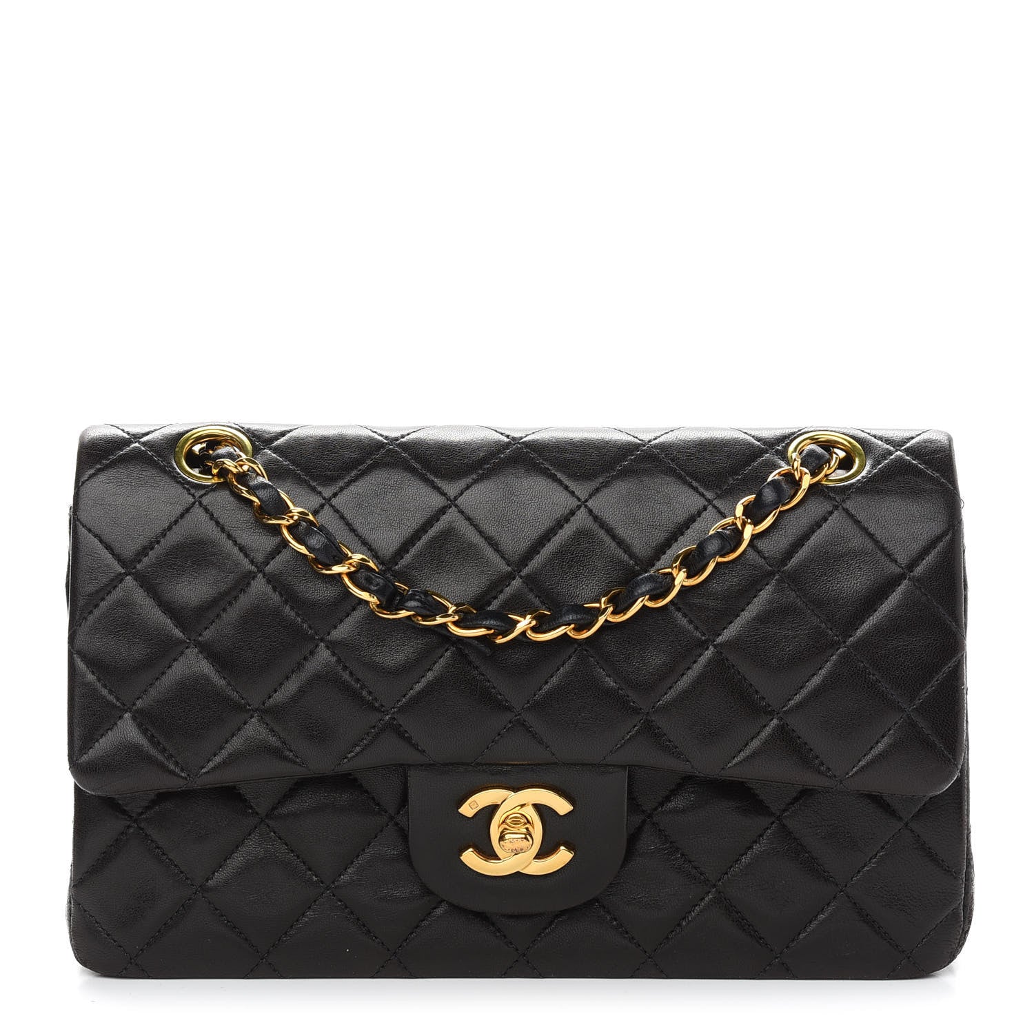 Chanel Lambskin Quilted Small Double Flap Black 1 of 12