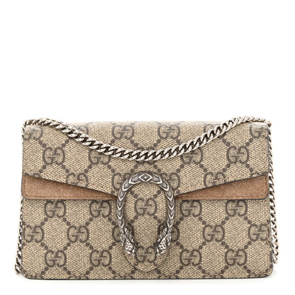 Gucci GG Supreme Monogram Super Mini Dionysus Shoulder Bag Taupe 1 of 10