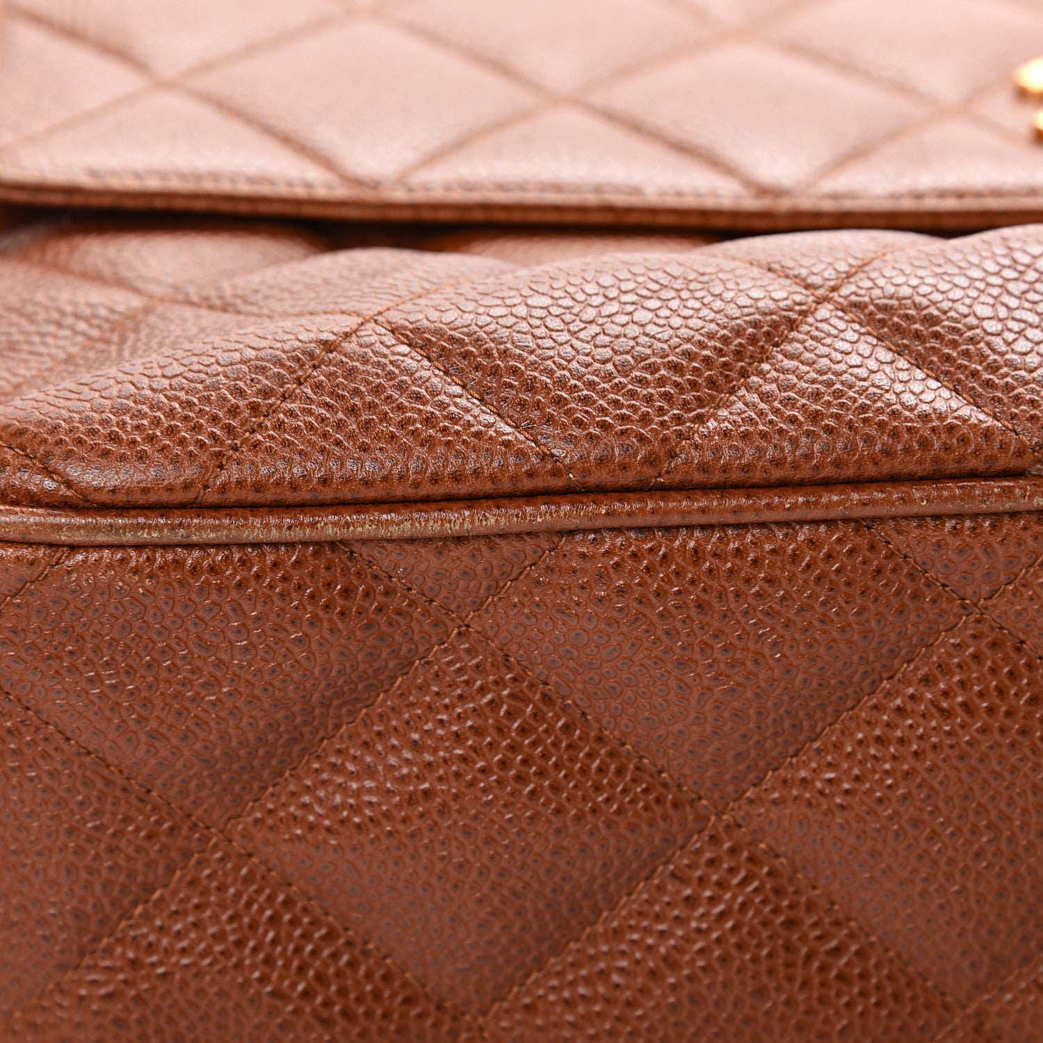 Chanel Caviar Quilted Flap Camera Case Brown 15 of 16